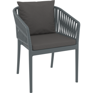 PORTOFINO ARMCHAIR BACKREST CUSHION dark grey Siesta