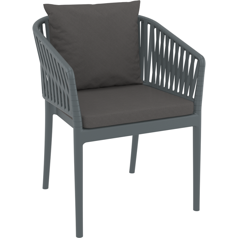 PORTOFINO ARMCHAIR BACKREST CUSHION dark grey Siesta