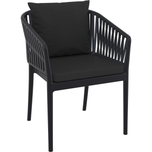 PORTOFINO ARMCHAIR BACKREST CUSHION black Siesta