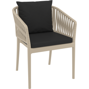 PORTOFINO ARMCHAIR BACKREST CUSHION black Siesta
