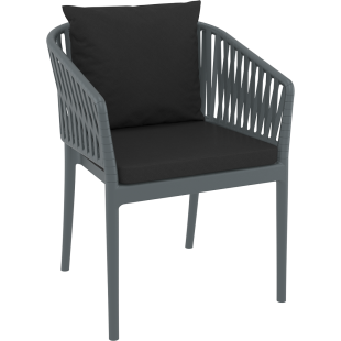 PORTOFINO ARMCHAIR BACKREST CUSHION black Siesta