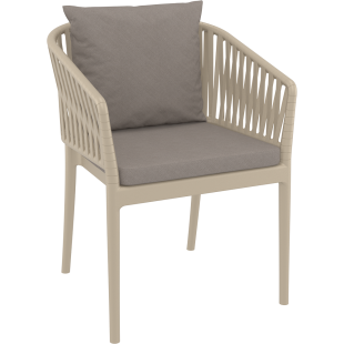 PORTOFINO ARMCHAIR BACKREST CUSHION light brown Siesta