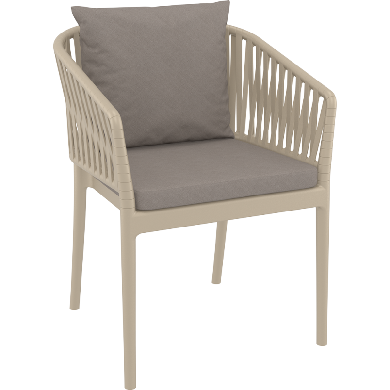 PORTOFINO ARMCHAIR BACKREST CUSHION light brown Siesta
