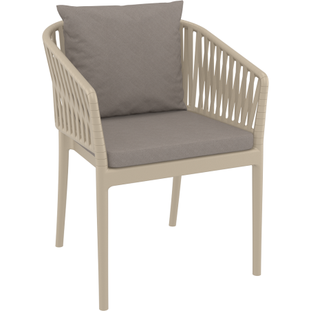 PORTOFINO ARMCHAIR BACKREST CUSHION light brown Siesta