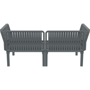 PORTOFINO SET Z PODUSZKAMI dark grey Siesta