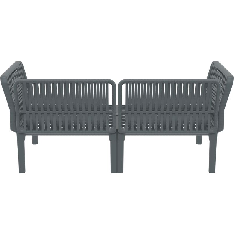 PORTOFINO SET Z PODUSZKAMI dark grey Siesta