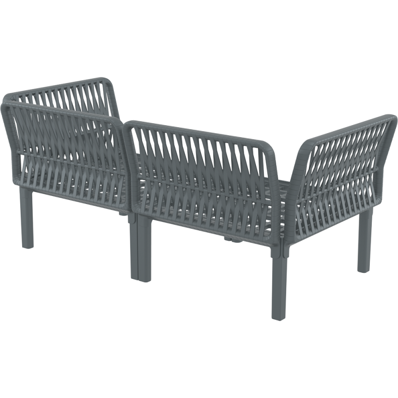 PORTOFINO SET Z PODUSZKAMI dark grey Siesta