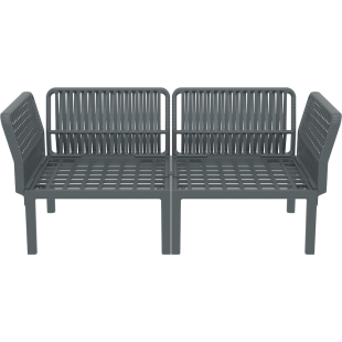 PORTOFINO SET Z PODUSZKAMI dark grey Siesta
