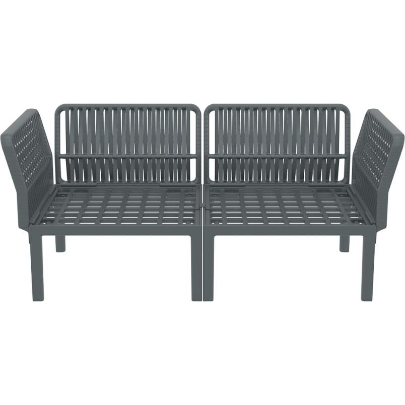 PORTOFINO SET Z PODUSZKAMI dark grey Siesta