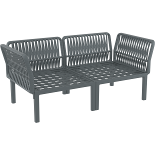 PORTOFINO SET Z PODUSZKAMI dark grey Siesta