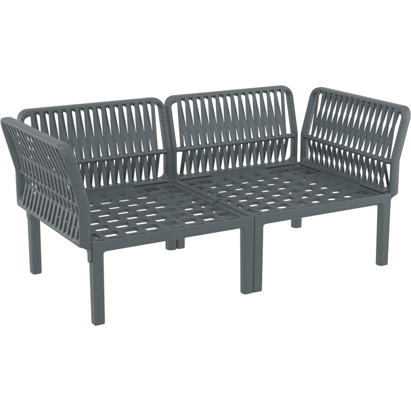 PORTOFINO SET Z PODUSZKAMI dark grey Siesta