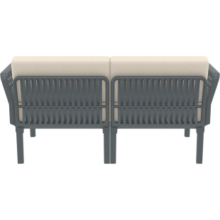 PORTOFINO SET Z PODUSZKAMI dark grey Siesta