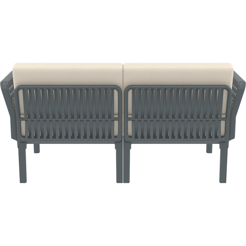 PORTOFINO SET Z PODUSZKAMI dark grey Siesta