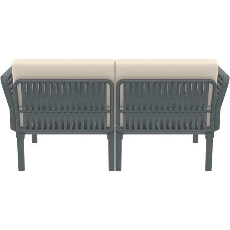 PORTOFINO SET Z PODUSZKAMI dark grey Siesta