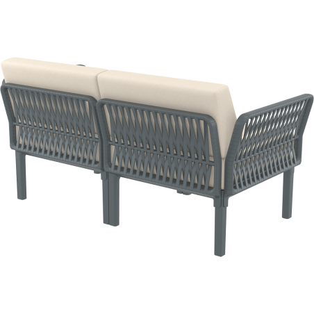 PORTOFINO SET Z PODUSZKAMI dark grey Siesta