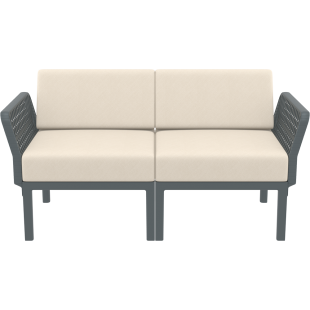 PORTOFINO SET Z PODUSZKAMI dark grey Siesta