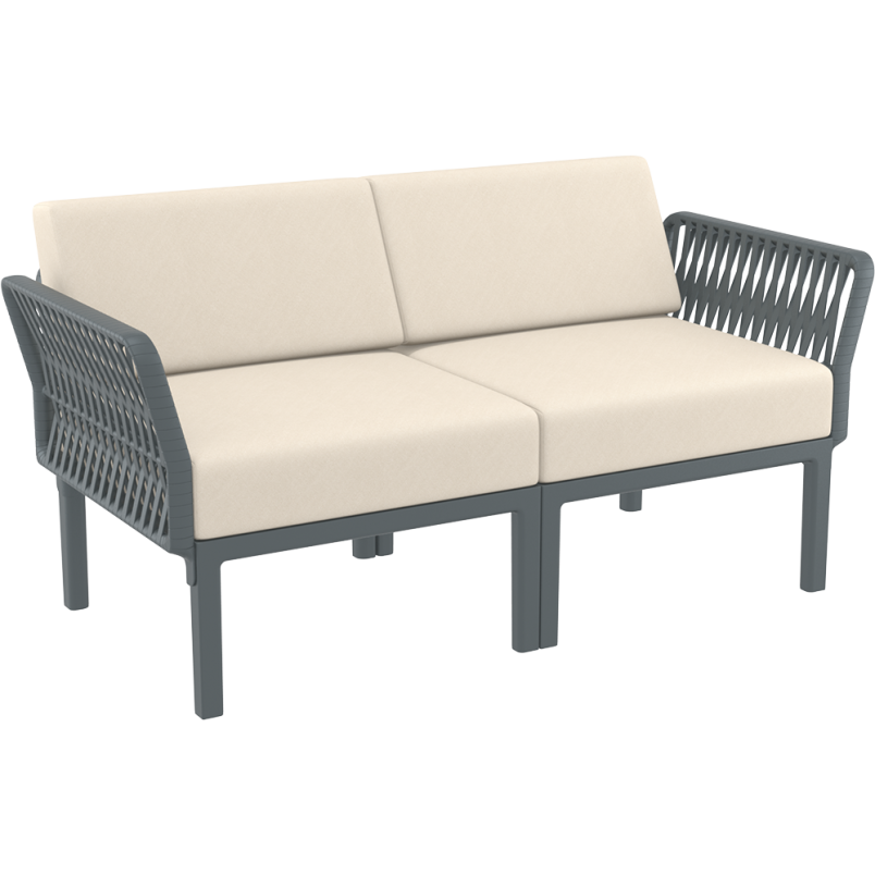 PORTOFINO SET Z PODUSZKAMI dark grey Siesta