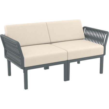 PORTOFINO SET Z PODUSZKAMI dark grey Siesta