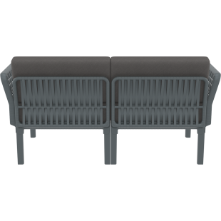 PORTOFINO SET Z PODUSZKAMI dark grey Siesta