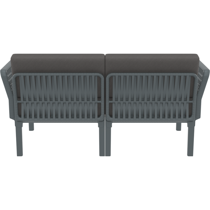 PORTOFINO SET Z PODUSZKAMI dark grey Siesta