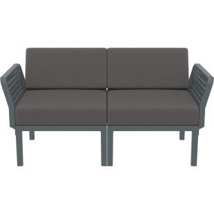 PORTOFINO SET Z PODUSZKAMI dark grey Siesta