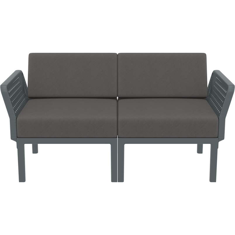 PORTOFINO SET Z PODUSZKAMI dark grey Siesta