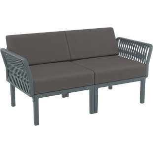 PORTOFINO SET Z PODUSZKAMI dark grey Siesta