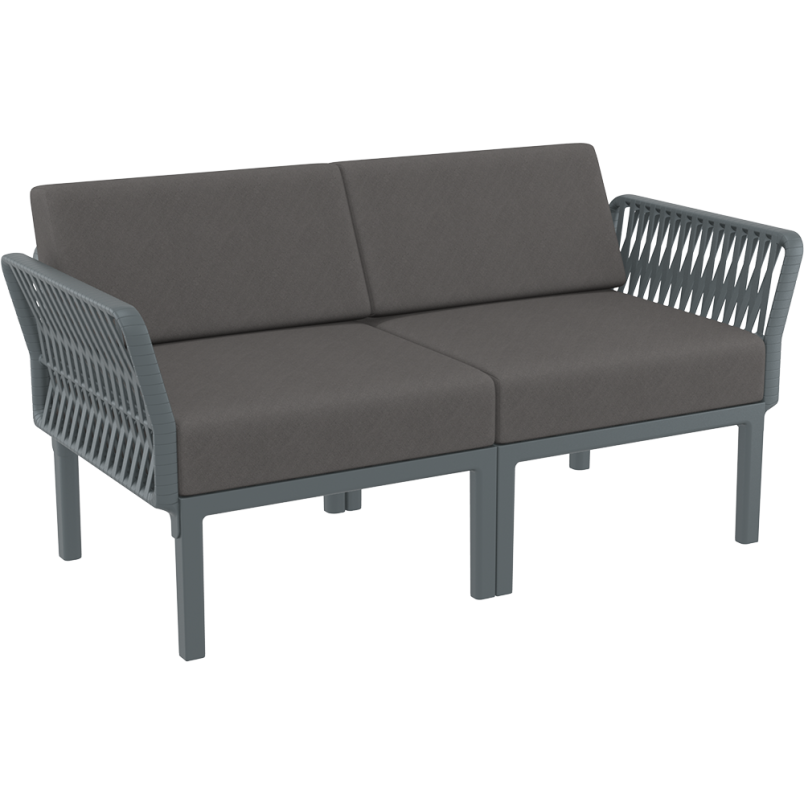 PORTOFINO SET Z PODUSZKAMI dark grey Siesta