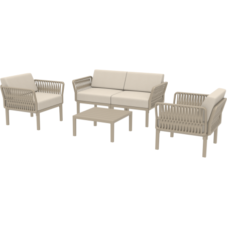 PORTOFINO SET Z PODUSZKAMI taupe Siesta