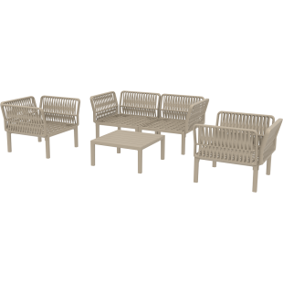 PORTOFINO SET Z PODUSZKAMI taupe Siesta