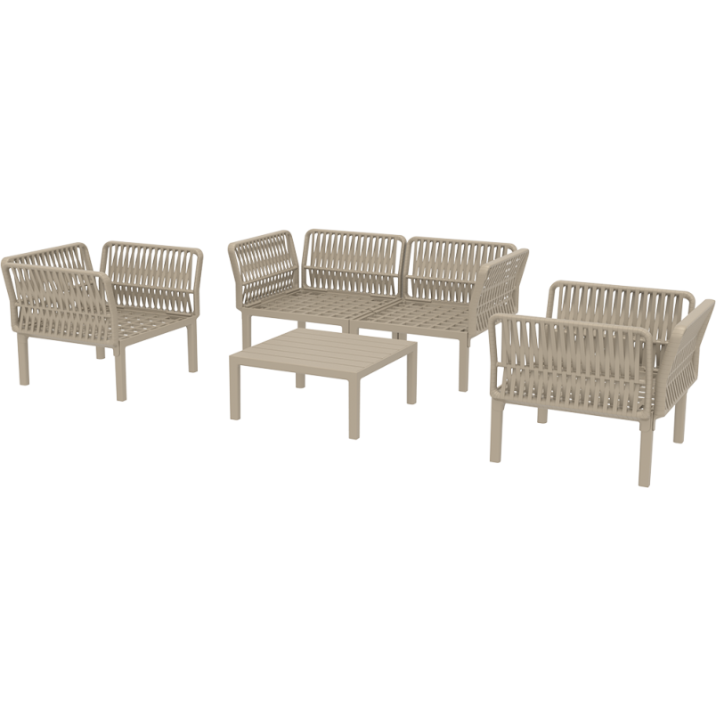 PORTOFINO SET Z PODUSZKAMI taupe Siesta
