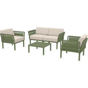 PORTOFINO SET Z PODUSZKAMI olive green Siesta