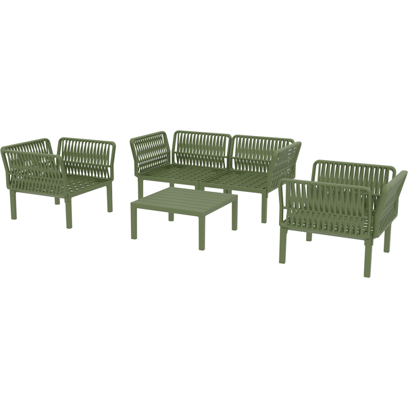 PORTOFINO SET Z PODUSZKAMI olive green Siesta