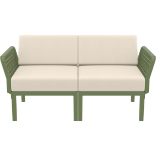 PORTOFINO SET Z PODUSZKAMI olive green Siesta