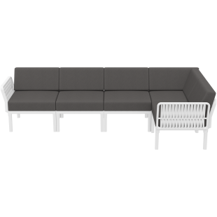 PORTOFINO CORNER SET Z PODUSZKAMI white Siesta