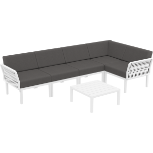 PORTOFINO CORNER SET Z PODUSZKAMI white Siesta