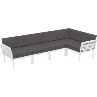 PORTOFINO CORNER SET Z PODUSZKAMI white Siesta