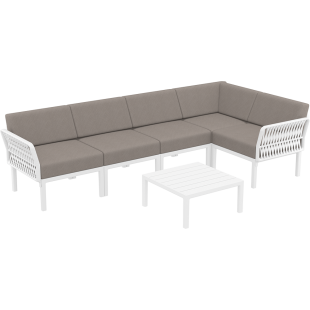 PORTOFINO CORNER SET Z PODUSZKAMI white Siesta