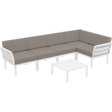 PORTOFINO CORNER SET Z PODUSZKAMI white Siesta