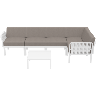 PORTOFINO CORNER SET Z PODUSZKAMI white Siesta