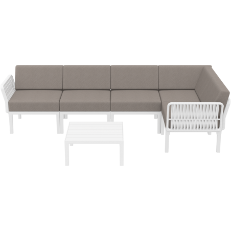 PORTOFINO CORNER SET Z PODUSZKAMI white Siesta