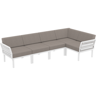 PORTOFINO CORNER SET Z PODUSZKAMI white Siesta