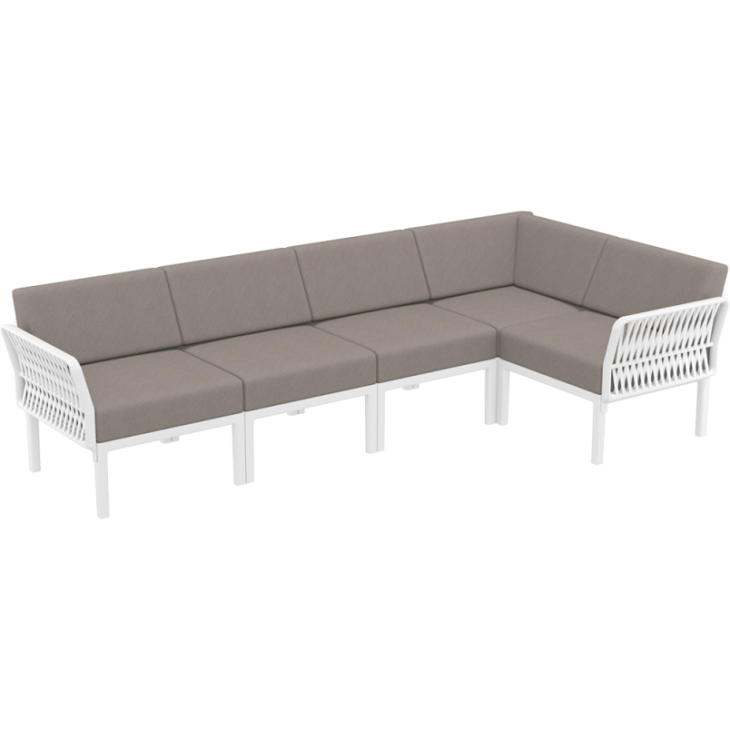 PORTOFINO CORNER SET Z PODUSZKAMI white Siesta