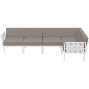 PORTOFINO CORNER SET Z PODUSZKAMI white Siesta