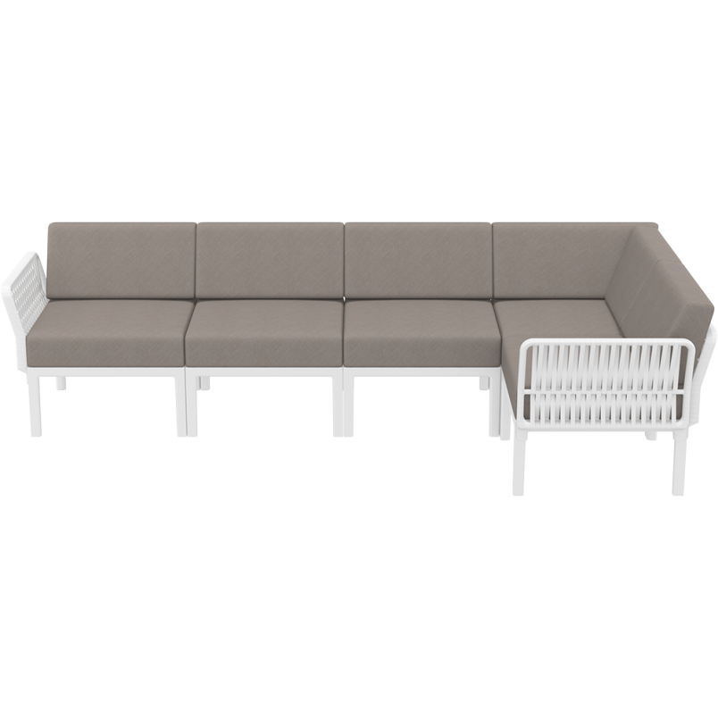 PORTOFINO CORNER SET Z PODUSZKAMI white Siesta