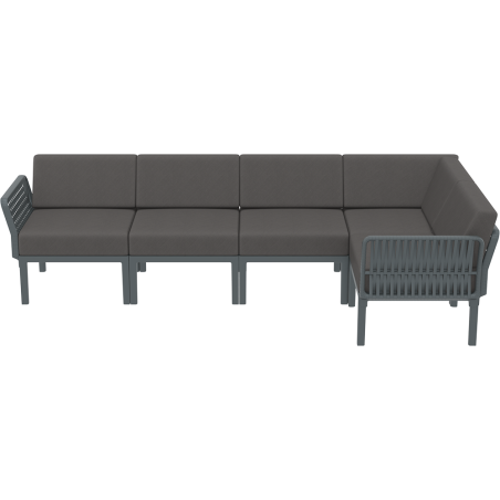PORTOFINO CORNER SET Z PODUSZKAMI dark grey Siesta