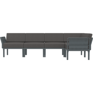 PORTOFINO CORNER SET Z PODUSZKAMI dark grey Siesta