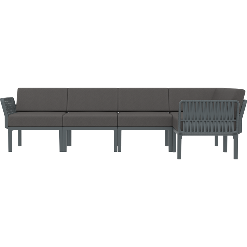 PORTOFINO CORNER SET Z PODUSZKAMI dark grey Siesta