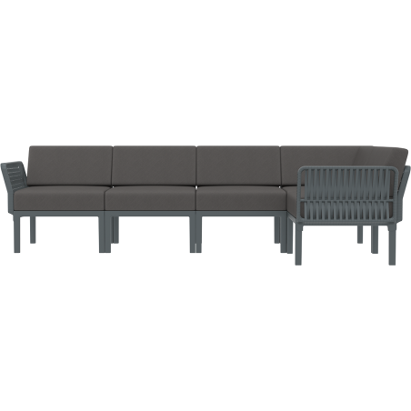 PORTOFINO CORNER SET Z PODUSZKAMI dark grey Siesta