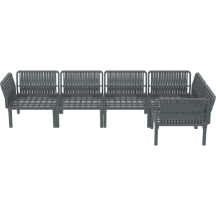 PORTOFINO CORNER SET Z PODUSZKAMI dark grey Siesta